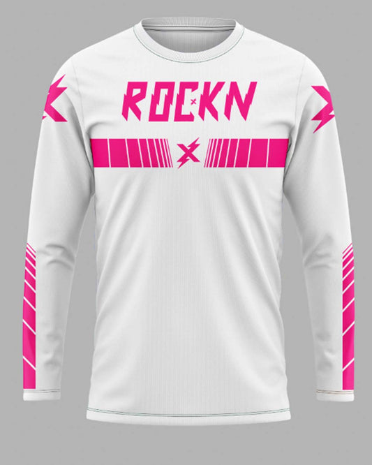 Jersey Speed Lines White/Pink - FREE Custom Sublimation