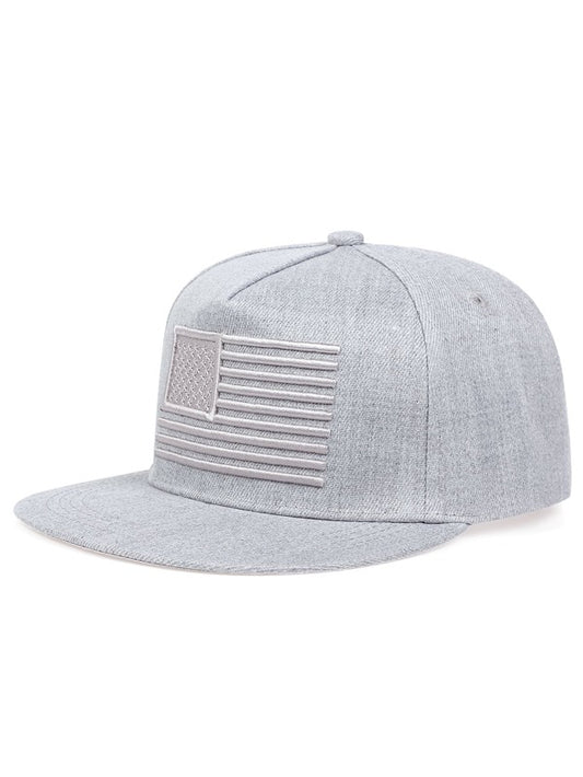 US Flag 3D-Embroidered Snapback Hat