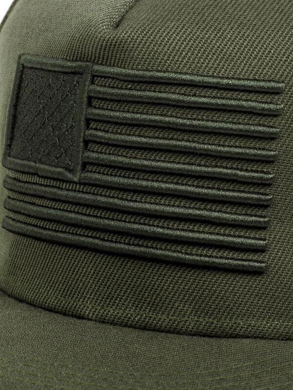 US Flag 3D-Embroidered Snapback Hat