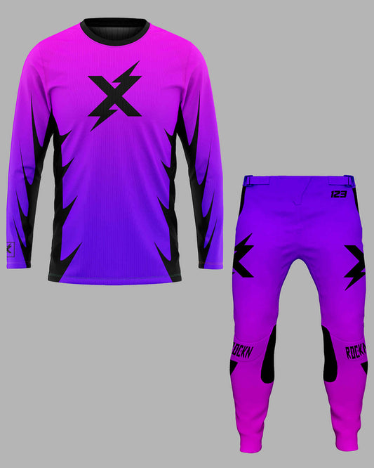 Gradient V2 Purple/Blue - Black Set