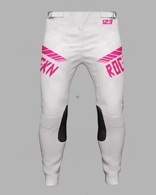 Elite Pants Speed Lines White/Pink - FREE Custom Sublimation