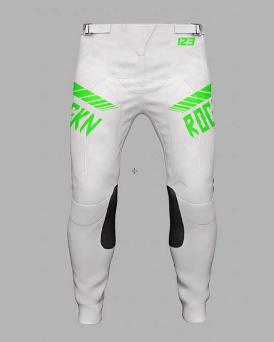 Elite Pants Speed Lines White/Green - FREE Custom Sublimation