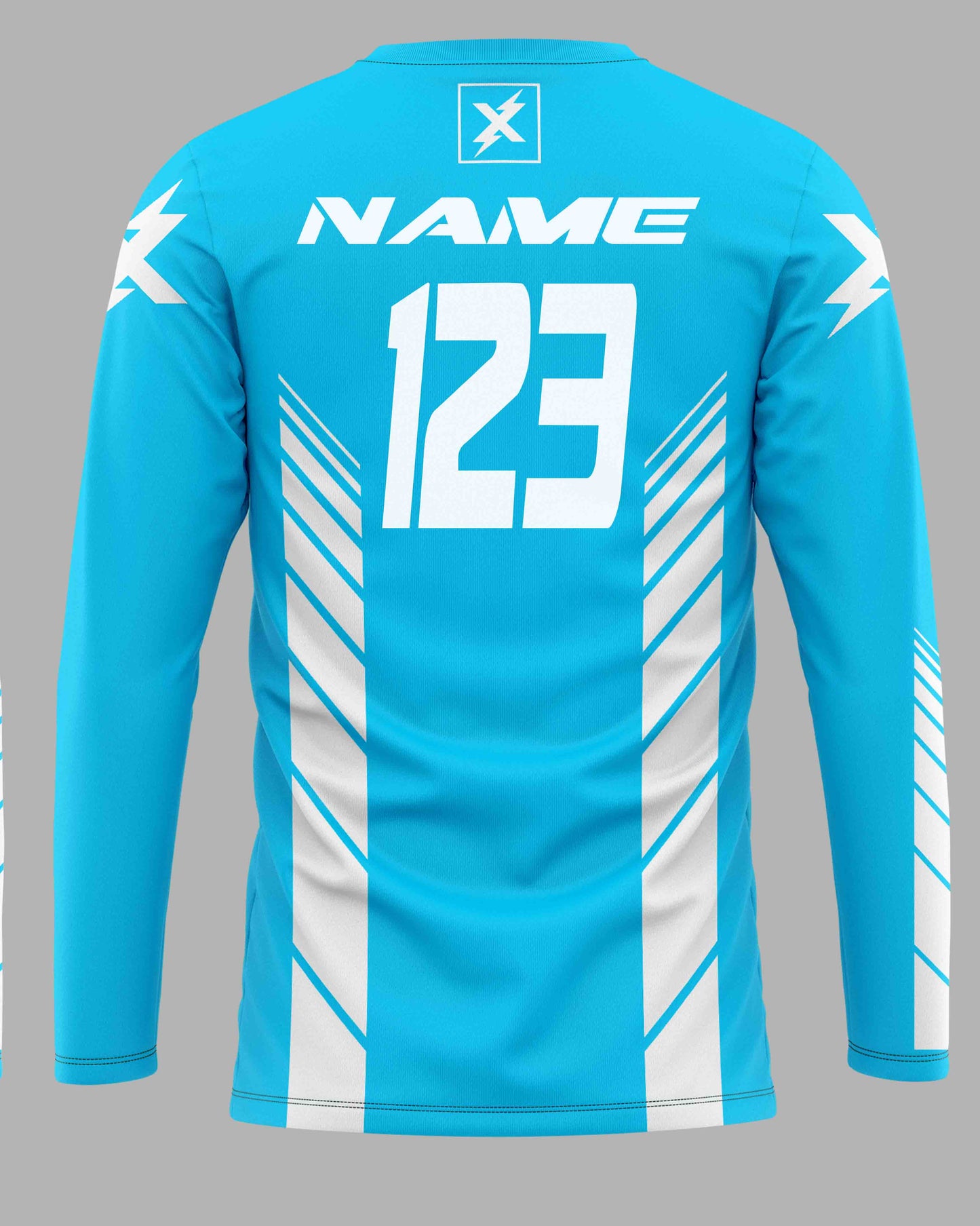 Jersey Speed Lines Cyan - FREE Custom Sublimation