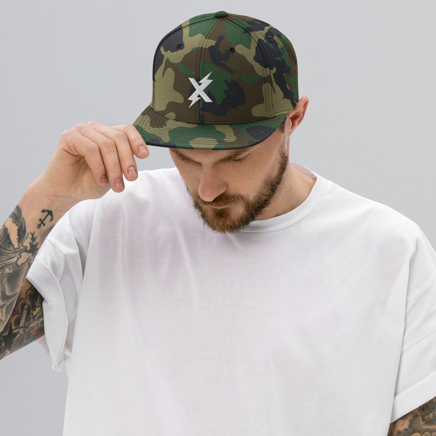X - Embroidered Snapback Hat