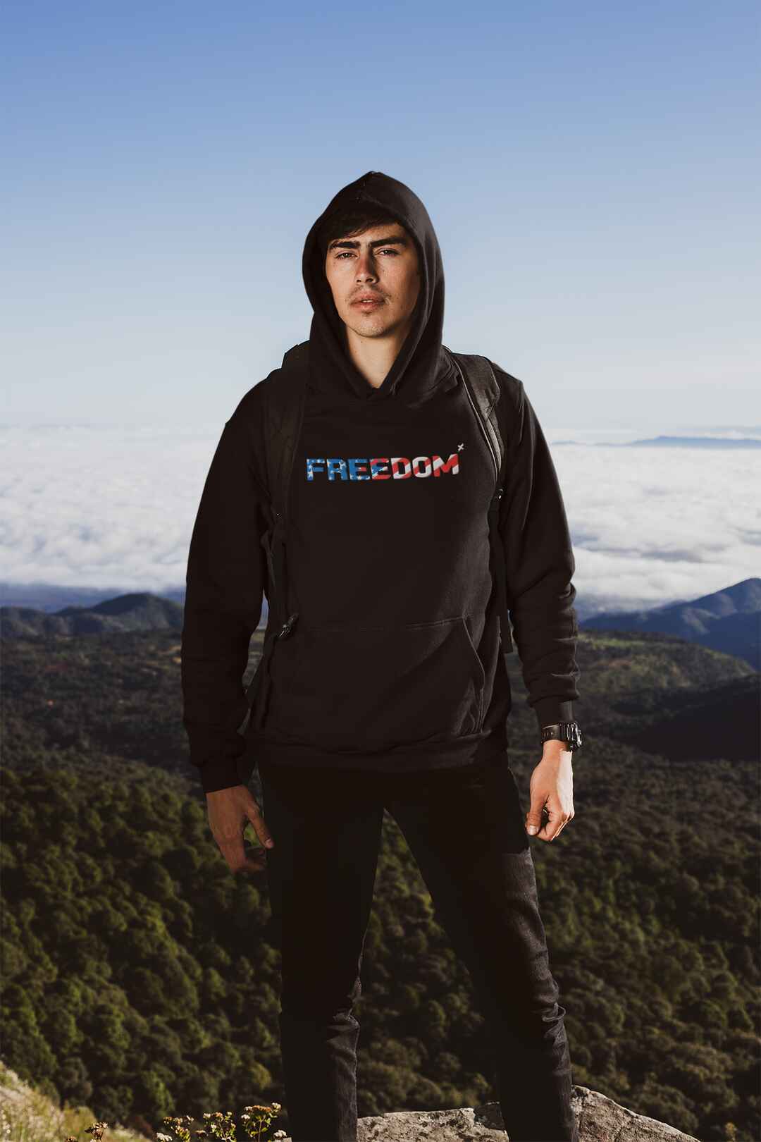 Embroidered Freedom Hoodie
